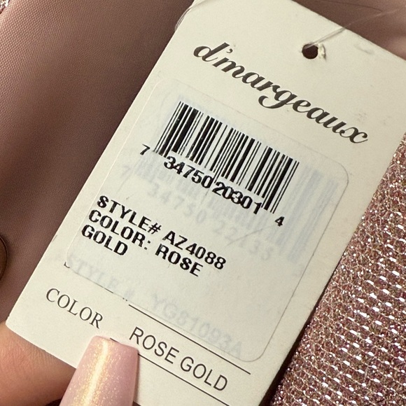 Pink Glitter Clutch Bag with Detachable Chain - Picture 7 of 8